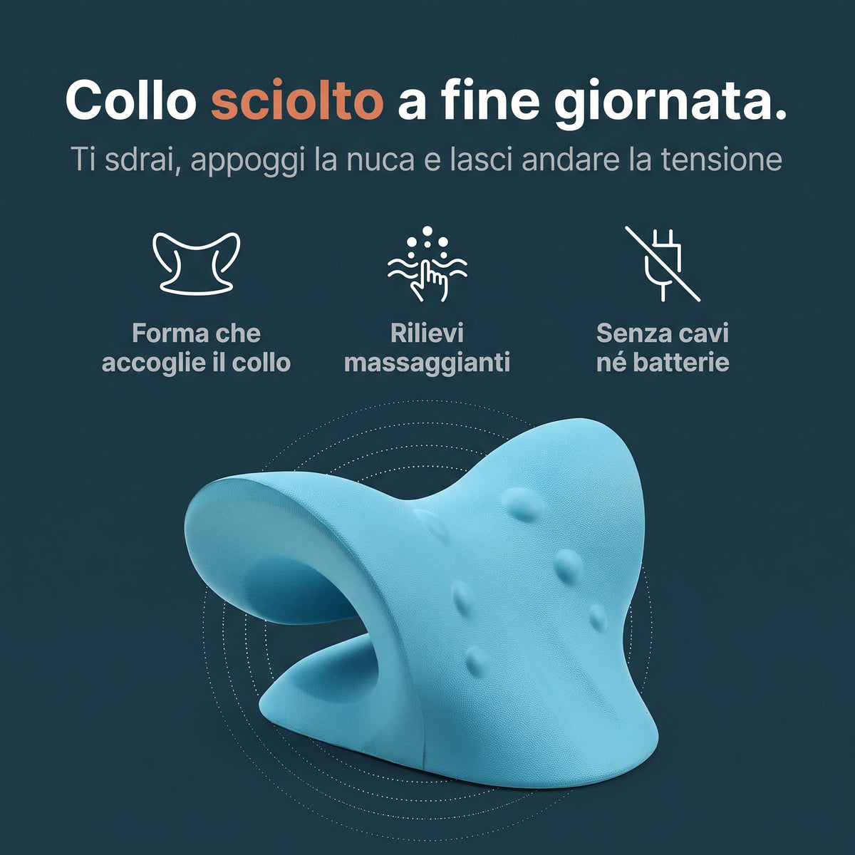 Cuscino Massaggiante per il Collo PeakGear | Relax Portatile per Collo e Spalle – Uso Casa, Ufficio, Viaggio