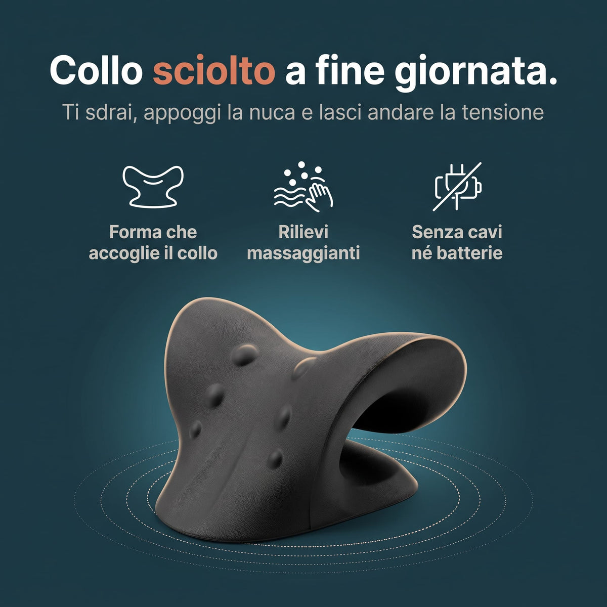Cuscino Massaggiante per il Collo PeakGear | Relax Portatile per Collo e Spalle – Uso Casa, Ufficio, Viaggio