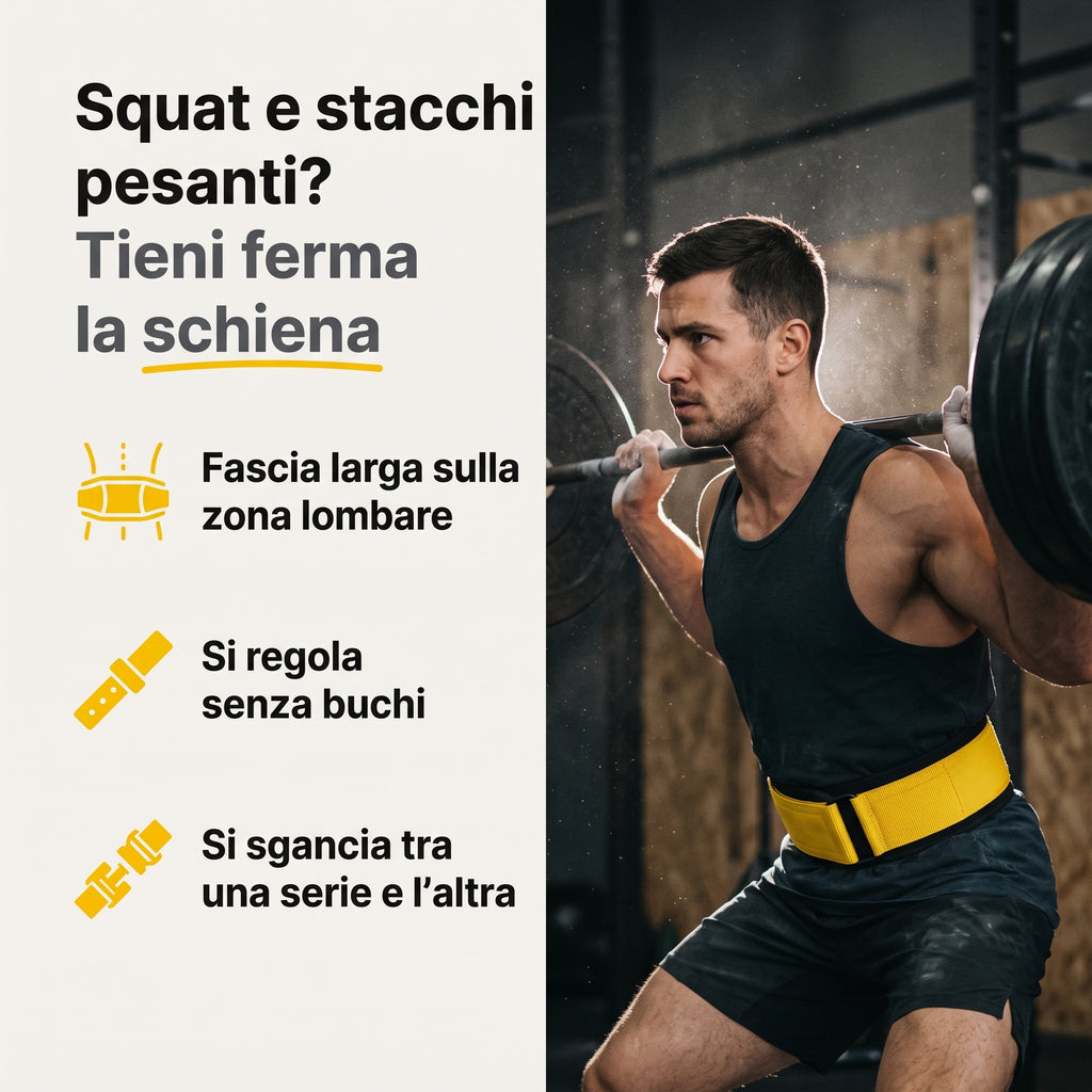 Cintura da Sollevamento PeakGear – Supporto Lombare per Squat, Stacco e Pesi