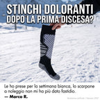 Calze da Sci Termiche PeakGear – Alte al Ginocchio, Imbottite e Traspiranti