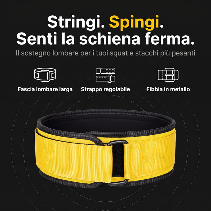 Cintura da Sollevamento PeakGear – Supporto Lombare per Squat, Stacco e Pesi