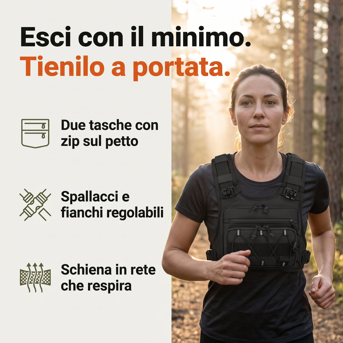 Gilet Tattico Idratazione PeakGear – Trekking & Outdoor