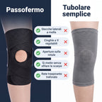 Ginocchiera Regolabile PeakGear – Fascia Traspirante con Foro Rotuleo