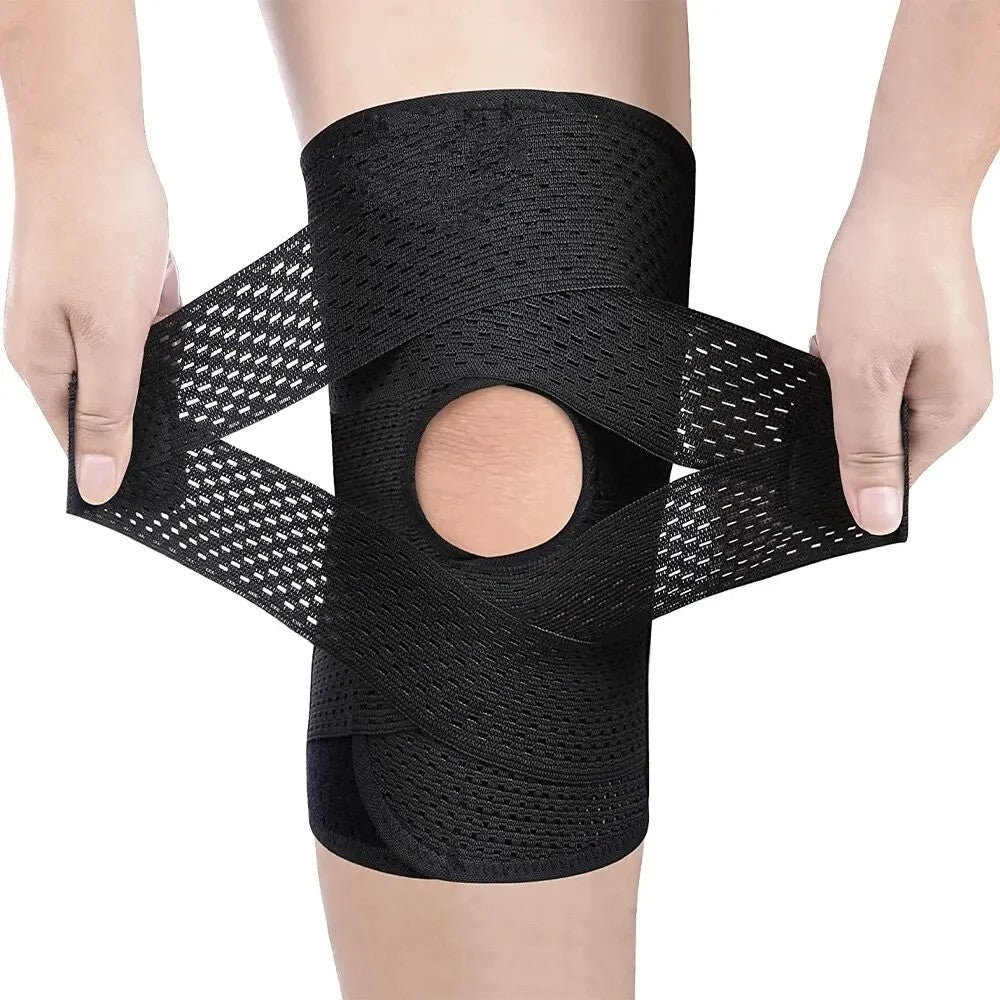 Ginocchiera Regolabile PeakGear – Fascia Traspirante con Foro Rotuleo